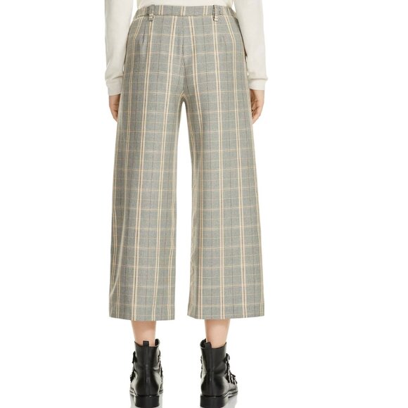 Maje Gray Plaid Cropped Pants - Picture 2 of 8